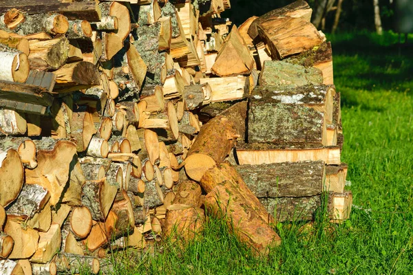 Prepared Firewood Winter Heating Period Energy Crisis Expensive Heating — Stok fotoğraf