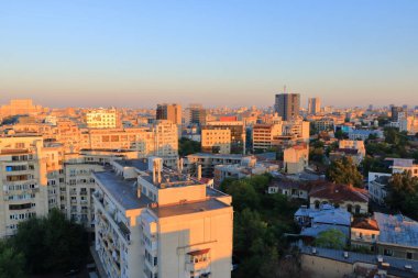 Bükreş Hava Görüntüsü Sabah Işığında