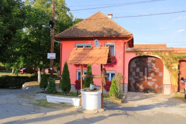 Romanya 'nın Sakson Sibiel köyündeki tipik yüzler