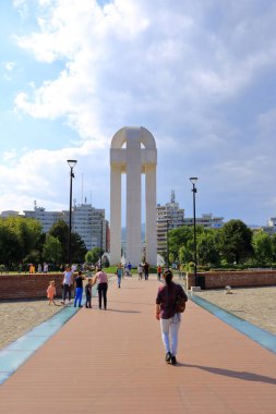 5 Eylül 2021 - Romanya 'da Karlsburg, Alba Iulia: Alba Iulia' nın bir parçası olarak Monumentul Unirii
