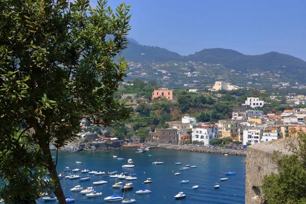 Insel Ischia Blick Von Der Burg Aragonese Italien — Stockfoto