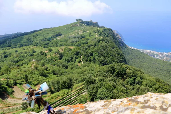İtalya 'daki Ischia' da etkin olmayan yanardağ Monte Epomeo 'nun çevresindeki görüntüler.