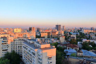 Bükreş Hava Görüntüsü Sabah Işığında