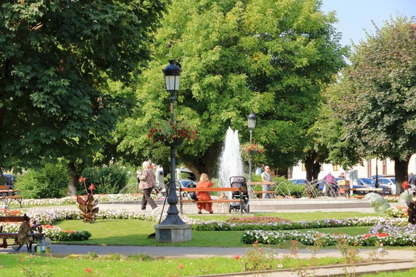 September 2021 Medias Mediasch Rumänien Park Stadtzentrum — Stockfoto