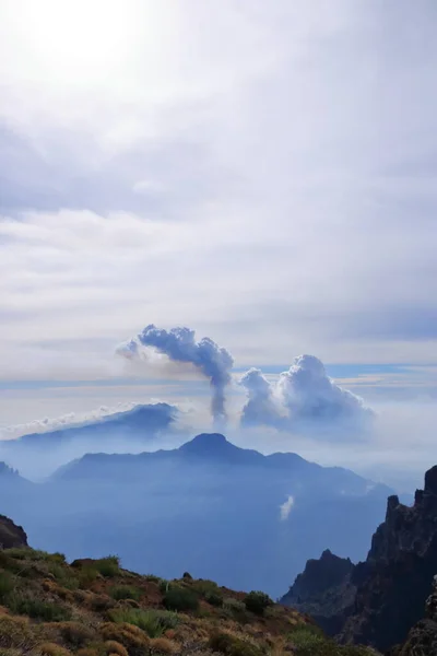 Mirador Roque Los Muchachos Volcán Cumbre Vieja Palma Islas Canarias — Foto de Stock