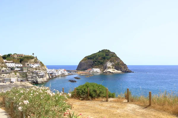 Una Vista Sant Angelo Isla Ischia Italia — Foto de Stock