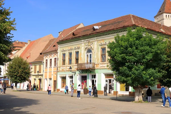 September 2021 Medias Mediasch Romania Main Square Old Architecture Transylvania — Stock Photo, Image