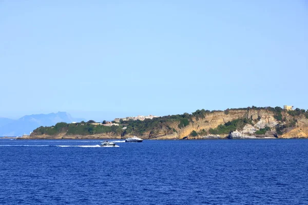 Panoramatický Výhled Ostrov Procida Moře — Stock fotografie