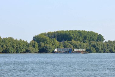 Tuna Deltasında büyük bir kargo gemisi