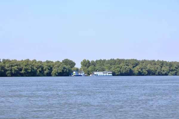 Barca Turisti Nel Delta Del Danubio Romania — Foto Stock