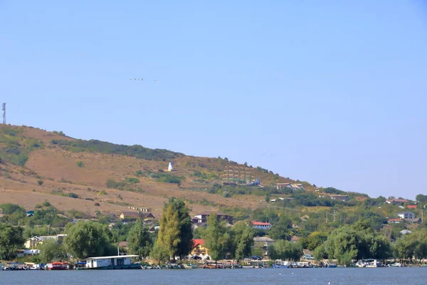 Mahmudia Deltě Dunaje Pohled Řeky Během Slunečného Dne — Stock fotografie