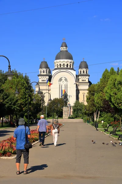 Septiembre 2021 Targu Mures Neumarkt Mieresch Rumania Gran Catedral Hermosa —  Fotos de Stock