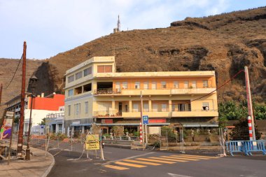 24 Kasım 2021 - Tazacorte, La Palma, İspanya: Volkan patlamasından sonraki boş turistik bölge