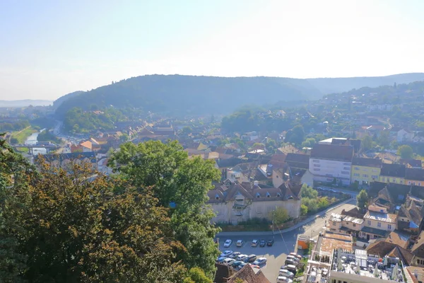 Paisaje Urbano Sighisoara Schaessburg Desde Arriba Rumania —  Fotos de Stock