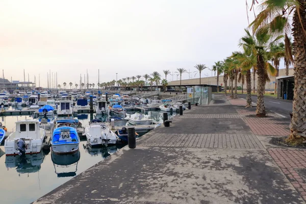 Noviembre 2021 Tazacorte Palma España Barcos Puerto — Foto de Stock