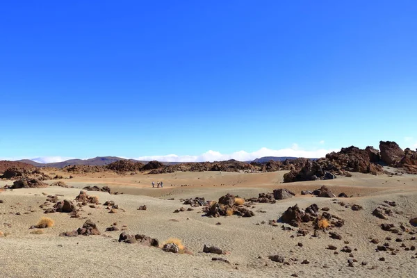 特内里费岛的Teide国家公园 内有熔岩场和Teide火山 — 图库照片