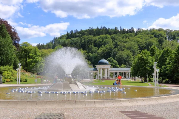 2020 Marianske Lazne Marienbad Czech Republic Karolina Spring Pavilion Famous — 스톡 사진