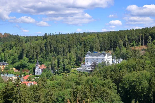 Вид Воздуха Знаменитый Курортный Город Марианские Лазни Чехии Центральной Европе — стоковое фото