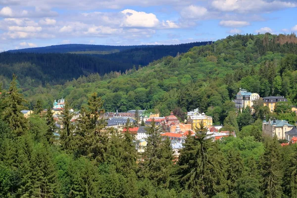 Flygfoto Över Marianske Lazne Berömda Spa Stad Tjeckien Centraleuropa — Stockfoto