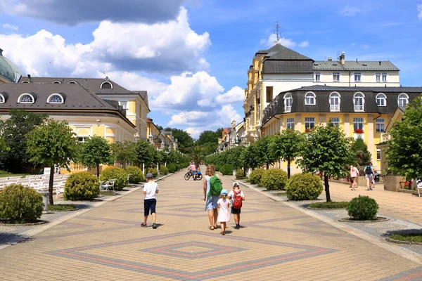 July 2020 Frantiskovy Lazne Franzensbad Czech Republic Center Pedestrian Zone — Stock Photo, Image
