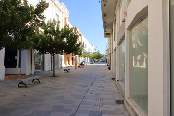 Octubre 2020 Paphos Chipre Calle Comercial Distrito Turístico Central Paphos —  Fotos de Stock