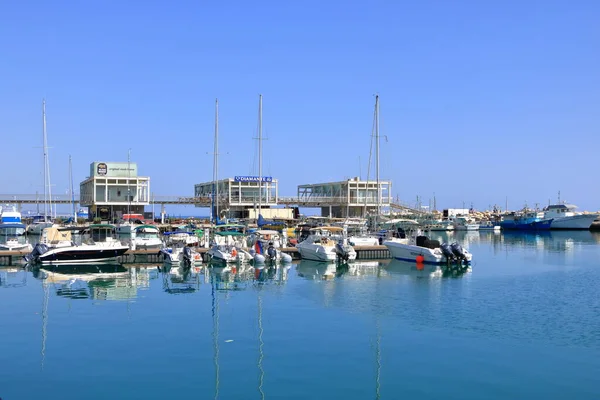 Outubro 2020 Limassol Chipre Vista Iate Porto Pesca — Fotografia de Stock