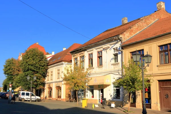 Setembro 2021 Bistrita Bistritz Romênia Vista Casas Antigas Cidade Velha — Fotografia de Stock