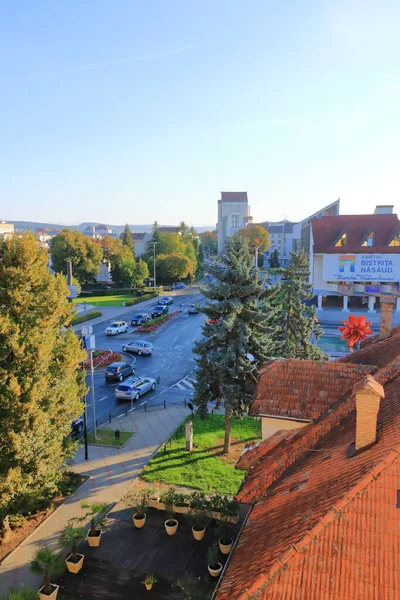 Σεπτεμβρίου 2021 Bistrita Bistritz Ρουμανία Άποψη Παλαιών Σπιτιών Στην Παλιά — Φωτογραφία Αρχείου