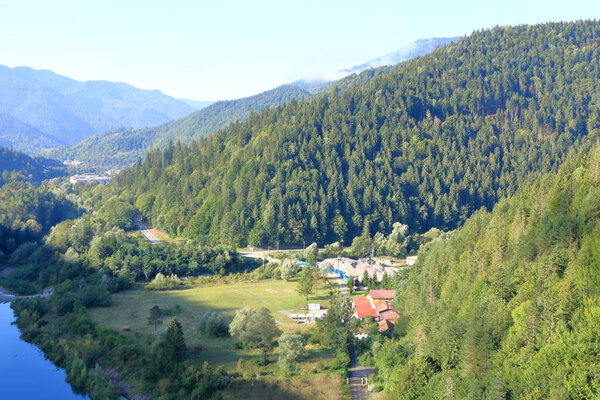 Bicaz Gorge viewed from the top of the dam