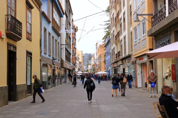 Novembre 2021 Laguna Tenerife Spagna City Street Giorno Nuvoloso — Foto Stock