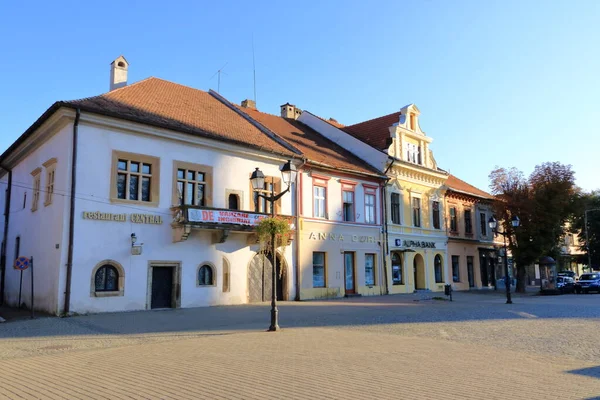 September 2021 Bistrita Bistritz Roemenië Zicht Oude Huizen Oude Binnenstad — Stockfoto