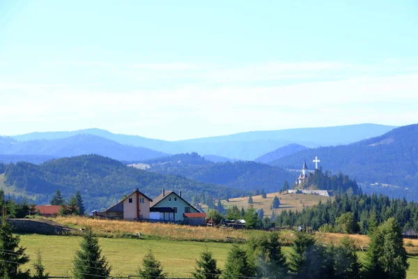 Krajina Pasul Tihuta Rumunsku Podzim — Stock fotografie