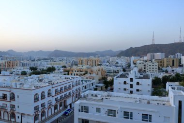 Umman Muscat 'ın başkentinde güzel bir panoramik manzara.