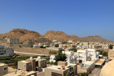 Umman Muscat 'ın başkentinde güzel bir panoramik manzara.
