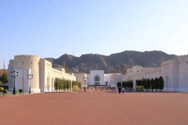 15 Mart 2022 - Muscat, Umman, Orta Doğu: Sultan Qaboos Sarayı çevresi