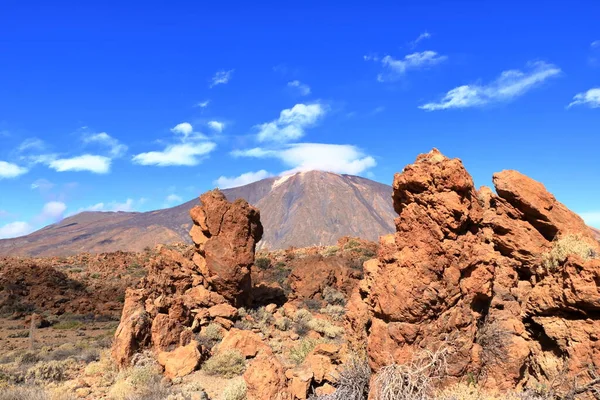 Panoráma Kilátás Tenerife Szigetén Pico Del Teide Vulkán Felé — Stock Fotó