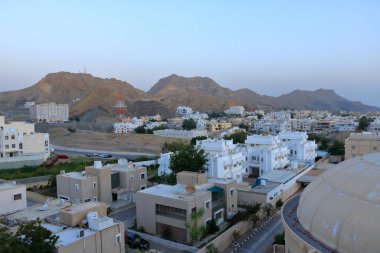 Umman Muscat 'ın başkentinde güzel bir panoramik manzara.