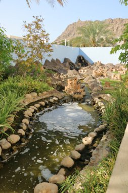 15 Mart 2022 - Muscat, Umman, Orta Doğu: Yem al Zubair Müzesinde Minyatür Umman Köyü Sahnesi