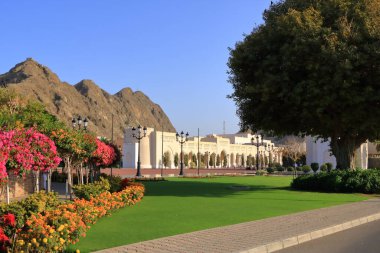 15 Mart 2022 - Muscat, Umman, Orta Doğu: Sultan Qaboos Sarayı çevresi