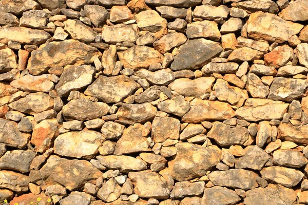 Een Oud Geel Bruin Metselwerk Muur Van Stones — Stockfoto