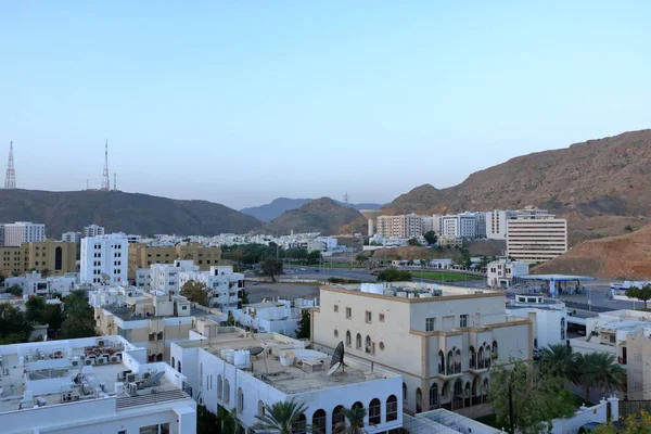 Piękny Widok Panoramiczny Stolicę Oman Muscat — Zdjęcie stockowe
