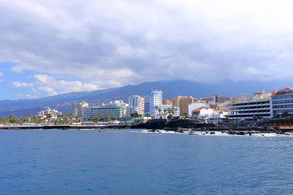 November 2021 Puerto Cruz Tenerife Canarische Eilanden Haven Kustlijn Zon — Stockfoto