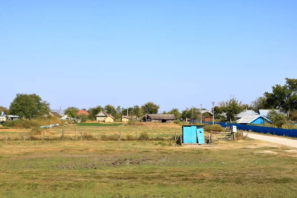 Domy Ulicy Letea Delta Dunaju Rumunii — Zdjęcie stockowe