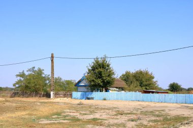 Letea 'da Sokakta Evler, Romanya' da Tuna Deltası