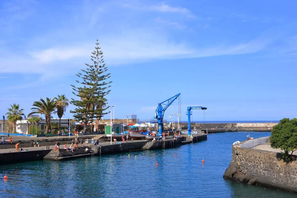 November 2021 Puerto Cruz Teneriffa Kanaren Hafen Und Küste Der — Stockfoto