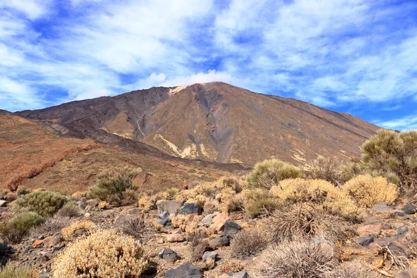 Panorama Pohled Ostrov Tenerife Sopku Pico Del Teide — Stock fotografie