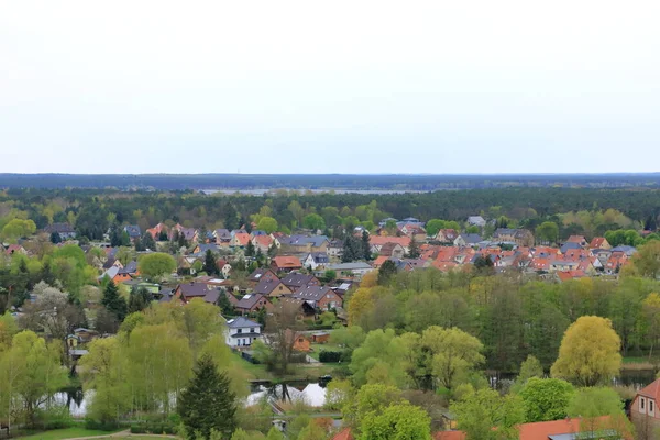 Arial Photo Landscape Germany Eberswalde Brandenburgia Wieży Finow — Zdjęcie stockowe