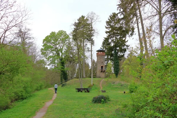Oude Rode Bakstenen Toren Askania Askaniaturm Wildau Schorfheide Bij Werbellinsee — Stockfoto