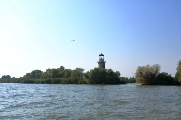 Tuna Deltası Ndaki Terk Edilmiş Deniz Feneri Romanya Daki Sulina — Stok fotoğraf