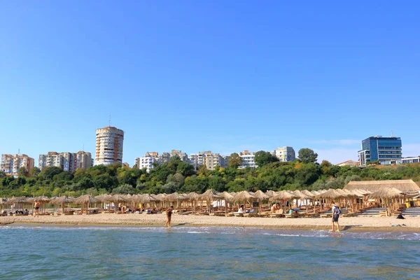 Вересня 2021 Константа Румунії Пляжна Рівнина Сучасна Сонячний День Блакитним — стокове фото
